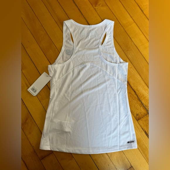 New - new balance running singlet tank white sheer Racerback - Picture 3 of 4